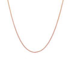 14k Rose Gold Round Wheat Chain (1.00 mm)