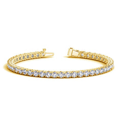 Lab Grown Round Diamond Tennis Bracelet in 14k Yellow Gold (8 cctw F/G VS2/SI1)