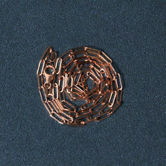 14K Rose Gold Delicate Paperclip Chain (2.1mm)