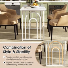 Dining Table for 6-8 People 63 Inch Rectangular Farmhouse Kitchen Table-White