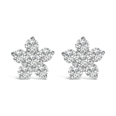 10K White Gold 1/2 Cttw Lab Grown Diamond Star Stud Earrings