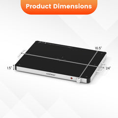 Electric Warming Food Warmer with Adjustable Temperature Control and Overheat Protection