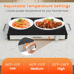 Electric Warming Tray Food Warmer with Adjustable Temperature Control
