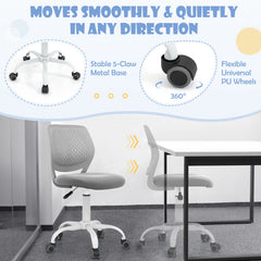 Ergonomic Children Study Chair with Adjustable Height-Gray