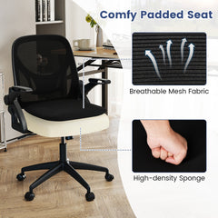 Ergonomic Computer Desk Chair with Lumbar Support and Flip-up Arms