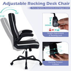 Ergonomic Computer Office Chair with 90° Flip-up Armrests