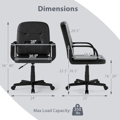 Ergonomic Office Chair with 360-degree Wheels