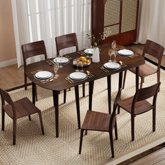 Extendable Dining Table Set with 2 Half-Round and 1 Rectangular Tables