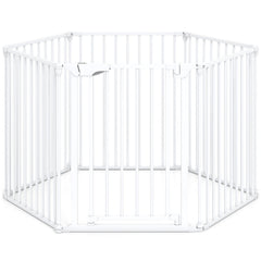 Extra Wide Baby Gate Fits 34.5-154" Openings 6-Panel Adjustable Pet Safety Fence
