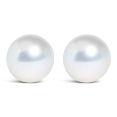 14k White Gold 5-5.5MM Cultured Freshwater Pearl Solitaire Stud Earrings