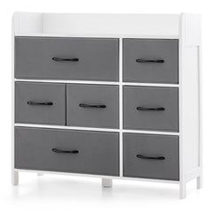 Fabric Dresser with 7 Drawers for Bedroom-White
