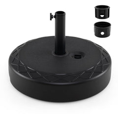 Fillable Umbrella Base 90 LBS Heavy Duty Sand Filled Round Market Umbrella Stand-Black