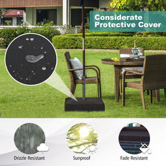 Fillable Umbrella Base with 2 Sandbags and Dust-proof Cover