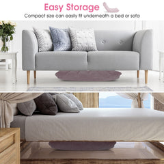 14-Position Adjustable Cushioned Floor Chair-Light Pink