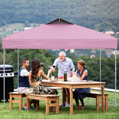 10 X 10 FT Foldable Outdoor Patio Shelter Canopy Tent with 1-Push Center Lock