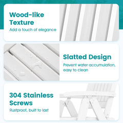 Foldable Patio Chair All-Weather HDPE Outdoor Dining Chair with Armrest