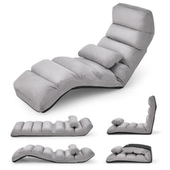 Folding Lazy Sofa Chair Stylish Sofa Couch Beds Lounge Chair W/Pillow