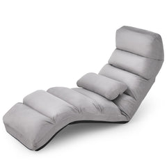 Folding Lazy Sofa Chair Stylish Sofa Couch Beds Lounge Chair W/Pillow