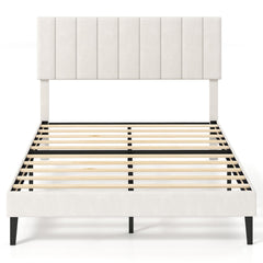 Full Size Velvet Upholstered Platform Bed Frame