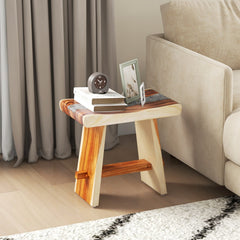 Fully Assembled Shower Stool with Epoxy Finish and Curved Seat