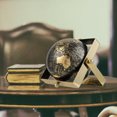 Geographic 6/ 8/ 10 Inch World Globe with Clear Printing and Square Frame
