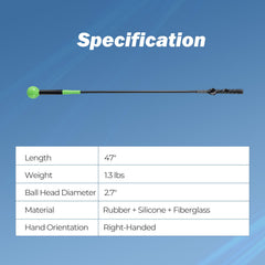 Golf Swing Trainer Aid 47inch/40inch/31.5inch Warm-up Practice Stick with Weighted Head for Grip