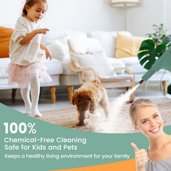 1400W Handheld Steam Cleaner with 14-Piece Accessory Kit and Child Lock-Green