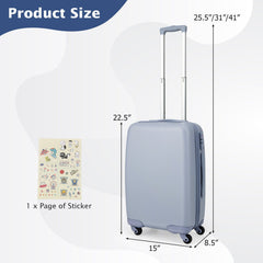 Hardside Luggage with Spinner Wheels with TSA Lock and Height Adjustable Handle