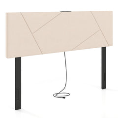 Headboard for Full Size Bed and Queen Geometric Upholstered Head Board