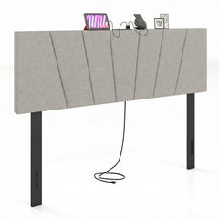 Headboard for Queen and Full Size Bed Geometric Upholstered Head Board