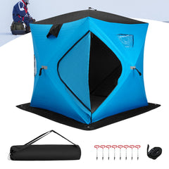 Portable 2 Person Ice Shanty with Cotton Padded Walls
