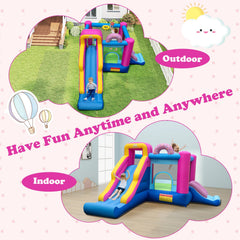Inflatable Bounce House with Slides and Basketball Hoop (with 735W Blower)