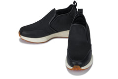 CALTO - J1433 - 3.3 Inches Taller (Black) - Casual Chunky Sole Sneaker Loafers