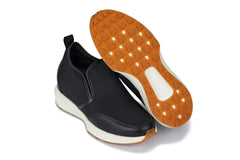 CALTO - J1433 - 3.3 Inches Taller (Black) - Casual Chunky Sole Sneaker Loafers