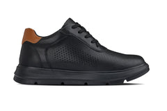 CALTO - J1580 - 2.6 Inches Taller (Black/Black Sole) - Lightweight Casual Walkers