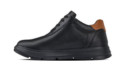 CALTO - J1580 - 2.6 Inches Taller (Black/Black Sole) - Lightweight Casual Walkers