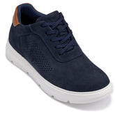 CALTO - J1582 - 2.6 Inches Taller (Nubuck Navy) - Lightweight Casual Walkers