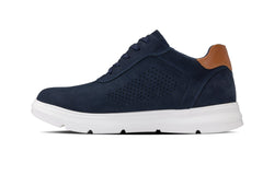 CALTO - J1582 - 2.6 Inches Taller (Nubuck Navy) - Lightweight Casual Walkers