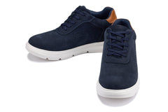 CALTO - J1582 - 2.6 Inches Taller (Nubuck Navy) - Lightweight Casual Walkers