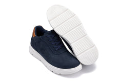 CALTO - J1582 - 2.6 Inches Taller (Nubuck Navy) - Lightweight Casual Walkers