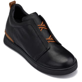CALTO - J1931 - 2.6 Inches Taller (Black / Black Sole) - Slip-On Snoafers