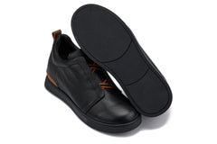 CALTO - J1931 - 2.6 Inches Taller (Black / Black Sole) - Slip-On Snoafers