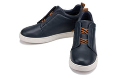 CALTO - J1934 - 2.6 Inches Taller (Navy) - Slip-On Snoafers