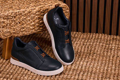 CALTO - J1934 - 2.6 Inches Taller (Navy) - Slip-On Snoafers