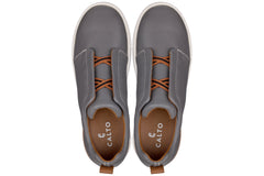 CALTO - J1935 - 2.6 Inches Taller (Grey) - Slip-On Snoafers