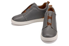 CALTO - J1935 - 2.6 Inches Taller (Grey) - Slip-On Snoafers