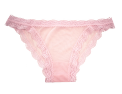 Mesh Bikini with Lace Trim at the Waist and Leg, XS-2X