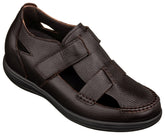CALTO - K2662 - 3.2 Inches Taller (Dark Brown) - Casual Fisherman Sandal