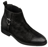 TOTO - K92081 - 3 Inches Taller (Nubuck Black) - Chelsea Ankle Boots