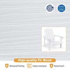 Kid's Adirondack Chair with High Backrest and Arm Rest